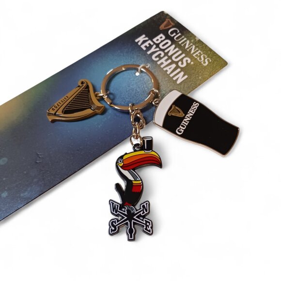 Guiness  Toucan Harp Wind Vane Charm Collectible Keychain NWT - Picture 6 of 8